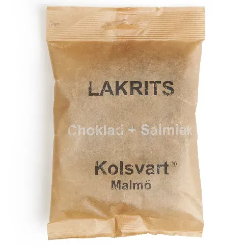 Bilde av best pris Kolsvart Sjokolade + Salmiaksalt lakris, 120 g Lakris