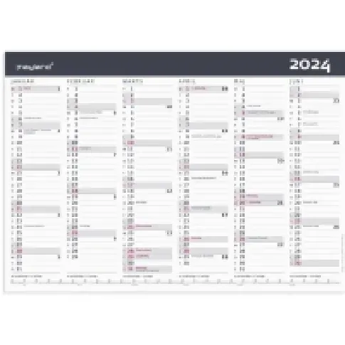 Bilde av best pris Kontorkalender A3 Moderne 2024 Papir & Emballasje - Kalendere & notatbøker - Kalendere