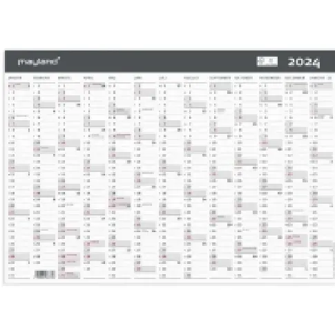 Bilde av best pris Kontorkalender A3 Moderne med 13 måneder 2024 Papir & Emballasje - Kalendere & notatbøker - Kalendere