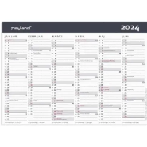 Bilde av best pris Kontorkalender A5 Moderne 2024 Papir & Emballasje - Kalendere & notatbøker - Kalendere