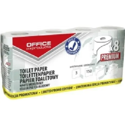Bilde av best pris Kontorprodukter KONTORPRODUKTER Premium cellulose toalettpapir, 3-lags, 150 ark, 15 m, 8 stk., hvit Rengjøring - Tørking - Toalettpapir og dispensere
