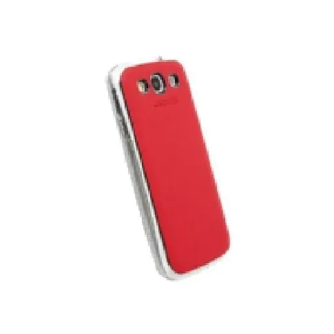 Bilde av best pris Krusell Donsö UnderCover - Beskyttende deksel for mobiltelefon - polykarbonat, kunstlær - rød - for Samsung Galaxy S III Tele & GPS - Mobilt tilbehør - Deksler og vesker