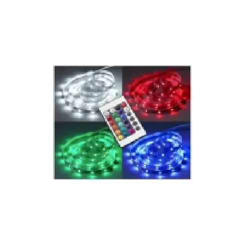 Bilde av best pris LED STRIP 5,0 METER 30 LED/METER RGB MED FJERNBETJENING Belysning - Innendørsbelysning - Strips & Lysbånd