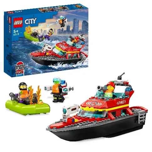 Bilde av best pris LEGO City - Brannvesenets redningsbåt (60373) - Leker