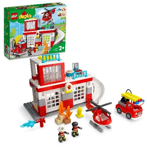 Bilde av best pris LEGO Duplo - Brannstasjon og brannhelikopter (10970) - Leker