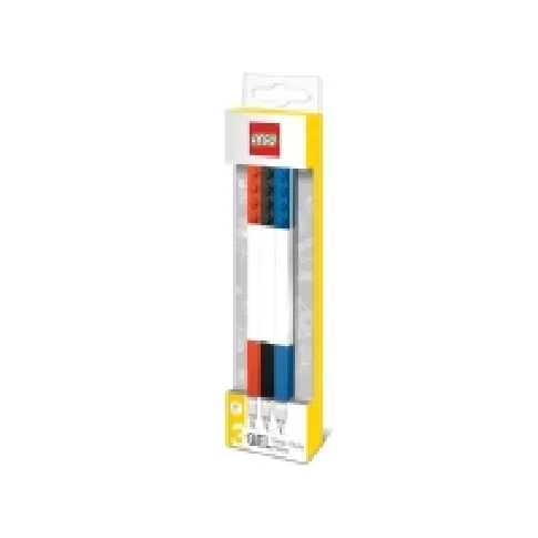 Bilde av best pris LEGO gel pens, 3 stk. rød, blå og sort i box Skriveredskaper - Diverse skriveredskaper