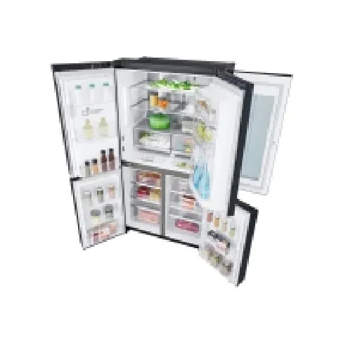 Bilde av best pris LG GMX945MC9F - Kjøleskap/fryser - side-ved-side med vannautomat, isdispenser - Wi-Fi - bredde: 91.2 cm - dybde: 74.4 cm - høyde: 179.3 cm - 638 liter - Klasse F - mattsvart Hvitevarer - Kjøl og frys - Side-by-Side