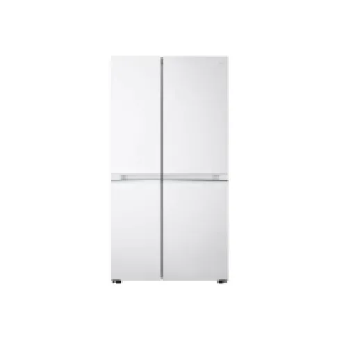 Bilde av best pris LG GSBV70SWTM - Kjøleskap/fryser - side-ved-side - bredde: 91.3 cm - dybde: 73.5 cm - høyde: 179 cm - 655 liter - Klasse F - hvit Hvitevarer - Kjøl og frys - Side-by-Side