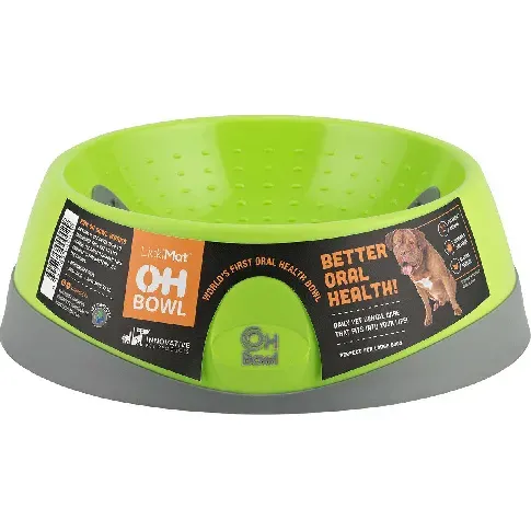 Bilde av best pris LICKI MAT - Dog Bowl Oral Hygiene Bowl L GreenØ27X9Cm - (645.5224) - Kjæledyr og utstyr