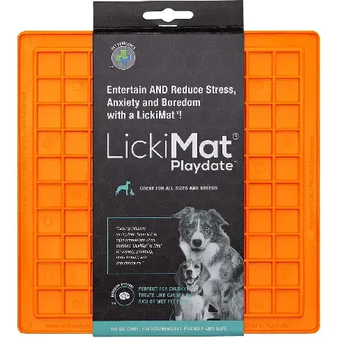Bilde av best pris LICKI MAT - Dog Bowl Playdate Orange 20X20Cm - (645.5330) - Kjæledyr og utstyr