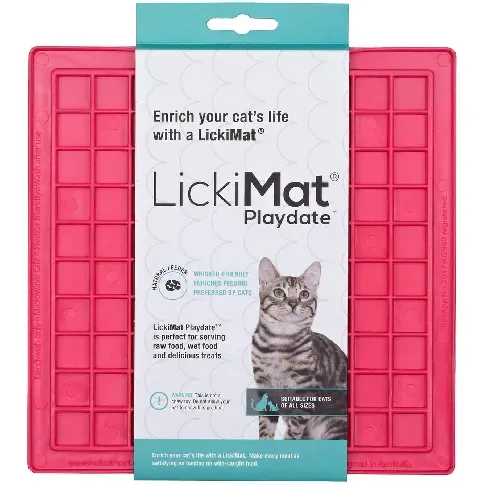 Bilde av best pris LICKIMAT - Cat Playdate Pink 20X20Cm - (785.5332) - Kjæledyr og utstyr