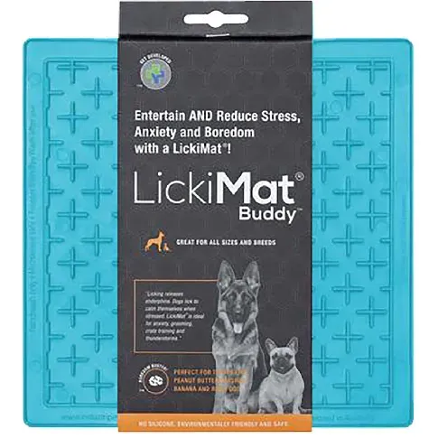 Bilde av best pris LICKIMAT - Dog lick mat Buddy Light Blue 20X20Cm - (645.5353) - Kjæledyr og utstyr
