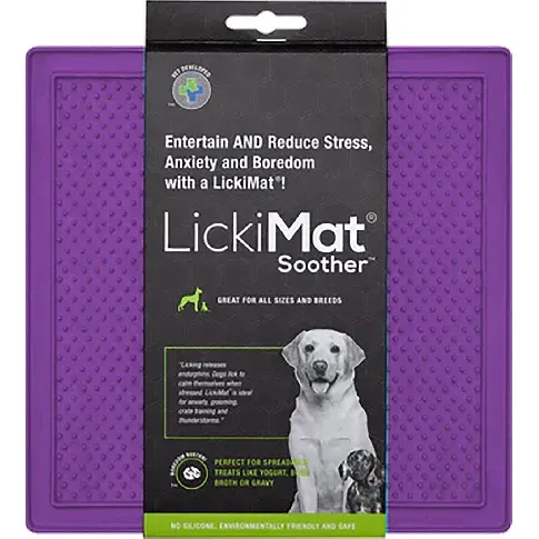 Bilde av best pris LICKIMAT - Dog lick mat Soother Purple 20X20Cm - (645.5346) - Kjæledyr og utstyr