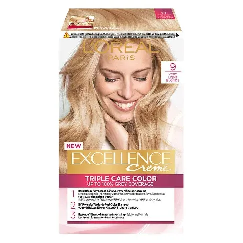 Bilde av best pris L'Oréal Paris Excellence Creme 9 Meget Lys Blond Hårpleie - Hårfarge - Blekning