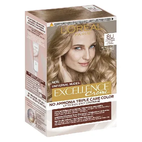 Bilde av best pris L'Oréal Paris Excellence Universal Nudes 8U Universal Light Blond Hårpleie - Hårfarge