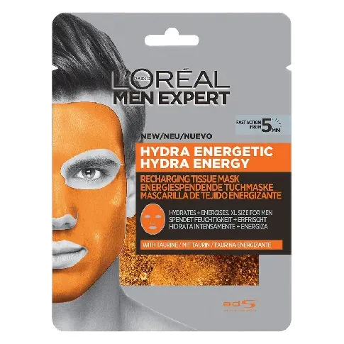 Bilde av best pris L'Oréal Paris Men Expert Hydra Energetic Hydra Energy Mask 30g Mann - Hudpleie - Ansikt - Ansiktsmasker