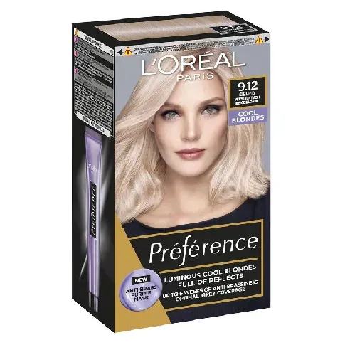 Bilde av best pris L'Oréal Paris Préférence Core Cool Blondes 9.12 Hårpleie - Hårfarge - Permanent hårfarge