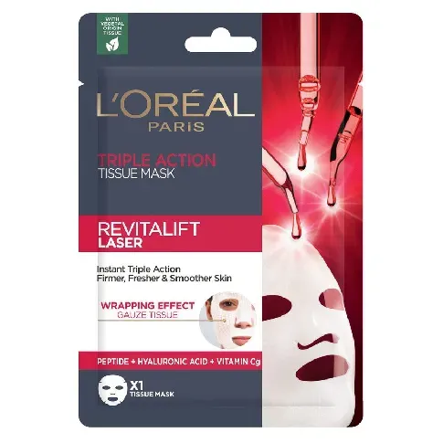 Bilde av best pris L'Oréal Paris Revitalift Laser Sheet Mask 28g Hudpleie - Ansikt - Ansiktsmasker