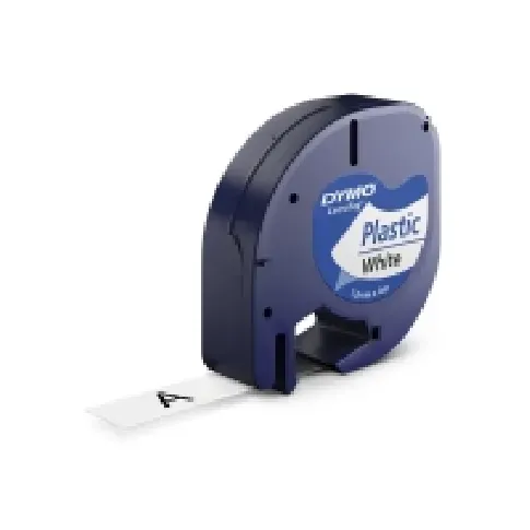 Bilde av best pris Labeltape DYMO LetraTag 12mm x 4m hvid plasttape Papir & Emballasje - Markering - Etiketter og Teip