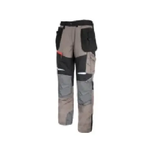 Bilde av best pris Lahti Pro Khaki-sort bukser med elastiske innlegg S (L4050901) Klær og beskyttelse - Arbeidsklær - Arbeidsbukser