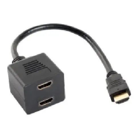 Bilde av best pris Lanberg - HDMI-splitter - HDMI hann til HDMI hunn - 25 cm PC tilbehør - KVM og brytere - Switcher