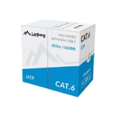Bilde av best pris Lanberg - Samlet kabel - 305 m - UTP - CAT 6 - solid - grå, RAL 7035 PC tilbehør - Kabler og adaptere - Nettverkskabler