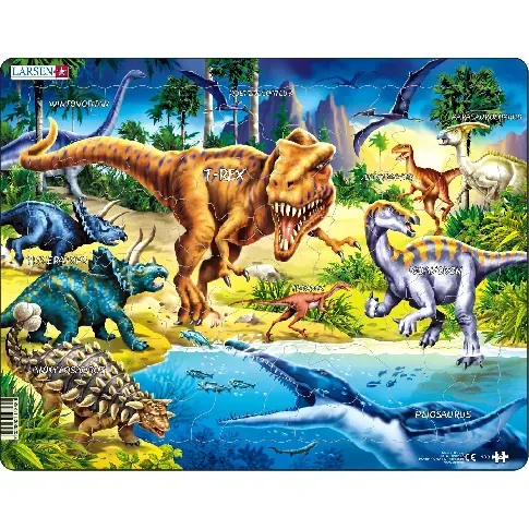 Bilde av best pris Larsen Puzzle - Maxi Dinosaurs (57 pcs) (NB3) - Leker