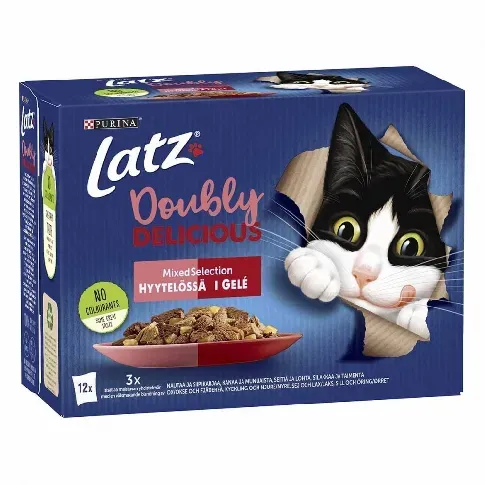 Bilde av best pris Latz Doubly Delicious Mixed Selection Gelé Multipack 12x85 g Katt - Kattemat - Våtfôr