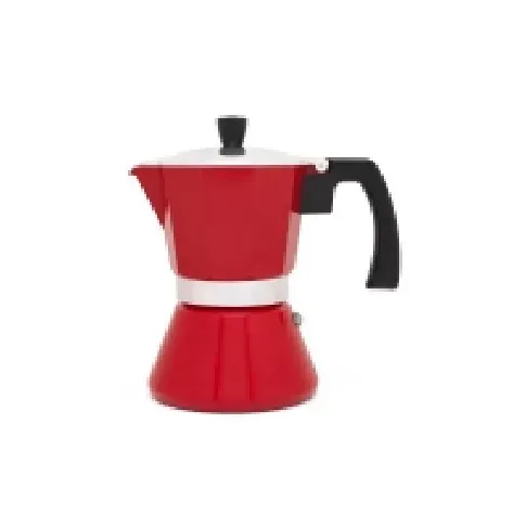 Bilde av best pris Leopold Vienna LV113007, Mokkagryte, 0,31 l, Rød, Rustfritt stål, 6 kopper, 103 mm Kjøkkenapparater - Kaffe - Stempelkanner