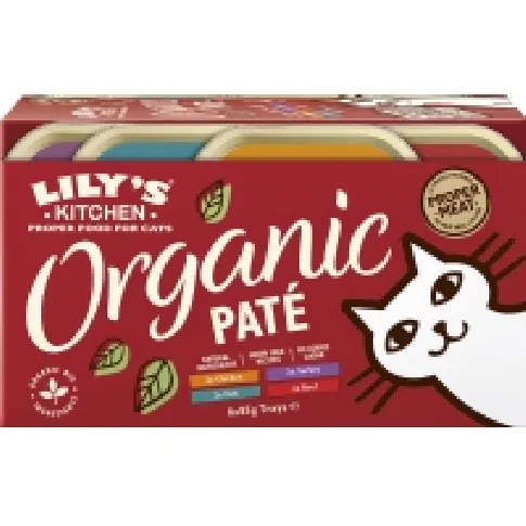Bilde av best pris Lilys Kitchen Lilys K. Organic Paté Trays Multipack 8x85g Kjæledyr - Katt - Kattefôr