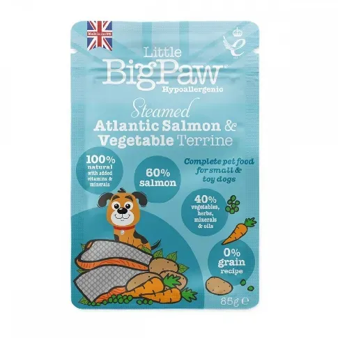 Bilde av best pris Little BigPaw Steamed Salmon & Vegetables (85 g) Hund - Hundemat - Våtfôr