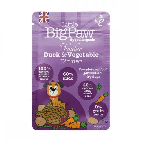 Bilde av best pris Little BigPaw Tender Duck & Vegetables Dinner (85 g) Hund - Hundemat - Våtfôr