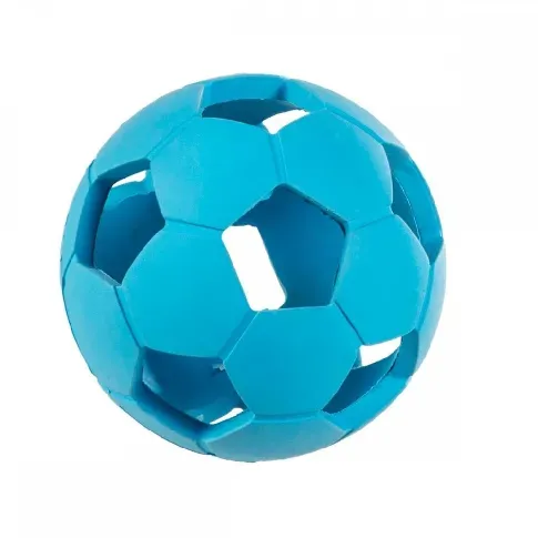 Bilde av best pris Little&Bigger Fotball i Gummi Blå 6 cm Hund - Hundeleker - Ball til hund
