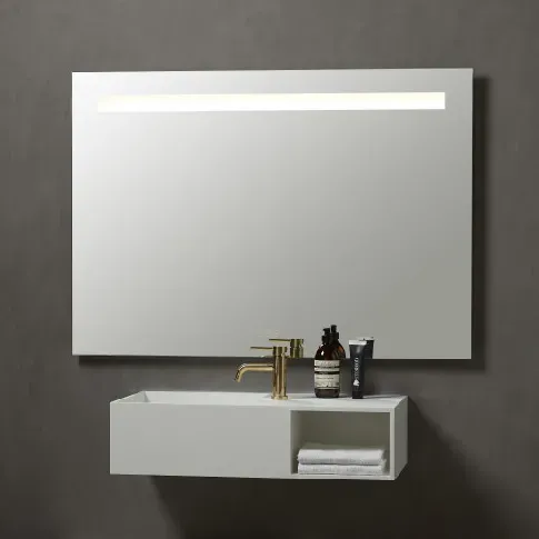 Bilde av best pris Loevschall Venice speil med lys, dimbar, touch, 120x85 cm Baderom > Innredningen