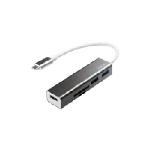 Bilde av best pris LogiLink UA0305, USB 3.2 Gen 1 (3.1 Gen 1) Type-C, USB 3.2 Gen 1 (3.1 Gen 1) Type-A, MicroSD (TransFlash), SD, 5000 Mbit/s, Aluminium, Aluminium PC tilbehør - Kabler og adaptere - USB Huber