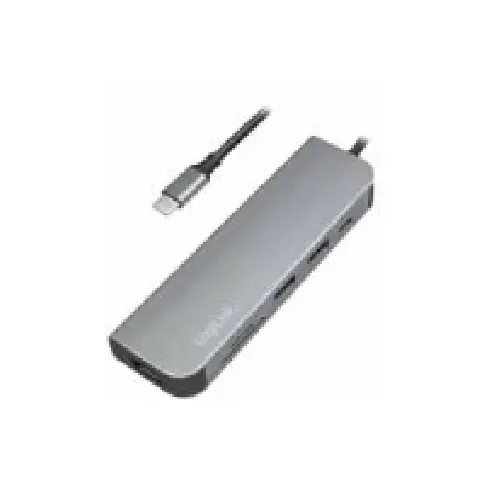 Bilde av best pris LogiLink UA0343, USB 3.2 Gen 1 (3.1 Gen 1) Type-C, Aluminium, MicroSD (TransFlash), SD, HDMI, USB 3.2 Gen 1 (3.1 Gen 1) Type-A, USB 3.2 Gen 1 (3.1 Gen 1) Type-C, Android, 1 stykker PC tilbehør - Kabler og adaptere - USB Huber