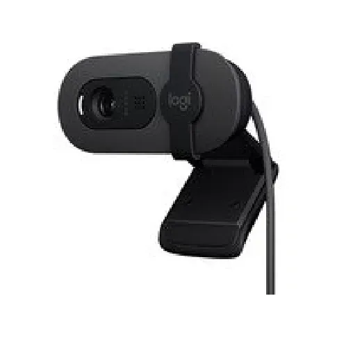 Bilde av best pris Logitech | BRIO 100 - Webkamera - Full HD - 1920 x 1080 - innebygd mikrofon - USB-C - Grafitt PC tilbehør - Skjermer og Tilbehør - Webkamera