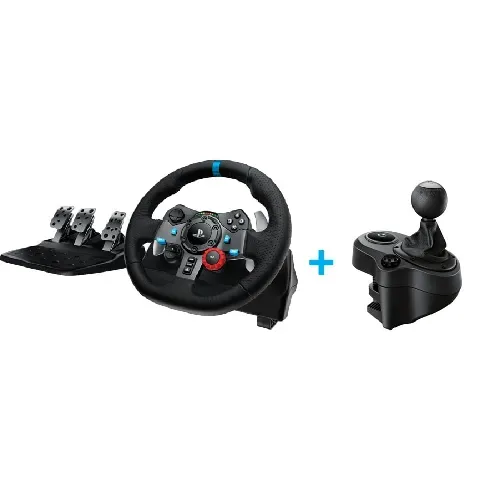 Bilde av best pris Logitech G29 Driving Force + Driving Force Shifter Bundle For PS3/PS4 - Videospill og konsoller