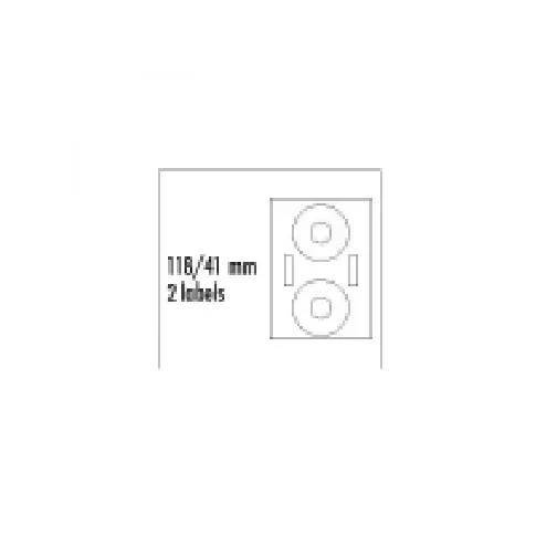 Bilde av best pris Logoetikett for CD 118/41mm, A4, matt, hvit (5789) Papir & Emballasje - Etiketter - Multietiketter