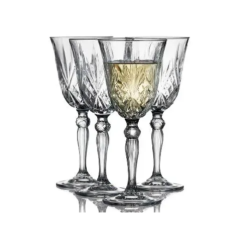 Bilde av best pris Lyngby Glas - Crystal Clear Melodia White Wine Glass 21 cl - Set of 4 (916099) - Hjemme og kjøkken