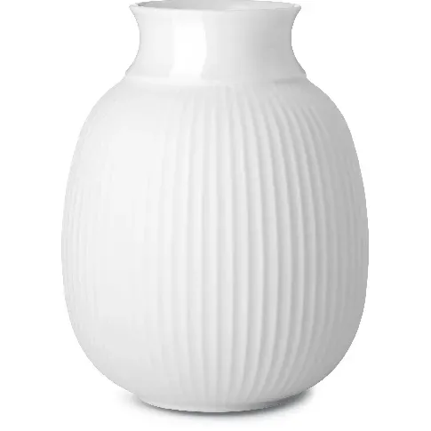 Bilde av best pris Lyngby Porcelæn Porcelæn Curve Vase H17 hvit håndlaget porselen Vase