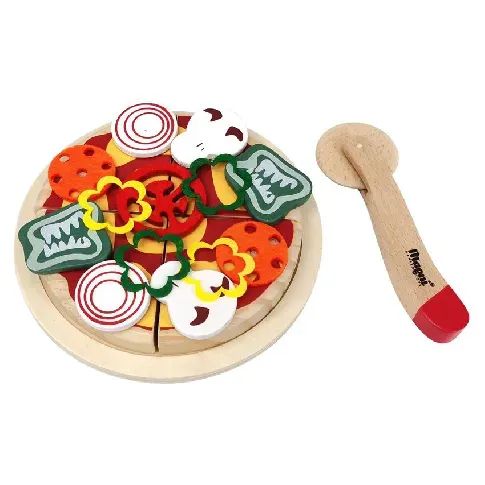 Bilde av best pris MAGNI - Wooden pizza with accessories and a box in 100 % FSC wood -2750 - Leker