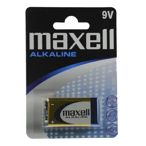 Bilde av best pris MAXELL Maxell Batterier 6LR61, 9V Alkaliske Batterier og ladere,Alkaliske batterier