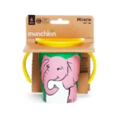 Bilde av best pris MUNCHKIN læringskopp med håndtak, elefant, Miracle 360 Wildlove, 6 måneder+, 177 ml, 05195102 Amming - Tåteflaskevarmer