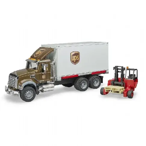 Bilde av best pris Mack UPS lastebil og gaffeltruck Bror 2828 Lastebiler