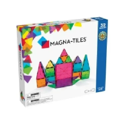 Bilde av best pris Magna-Tiles Magna-Tiles clear colours 32 pcs Leker - Byggeleker - Magnetisk konstruksjon