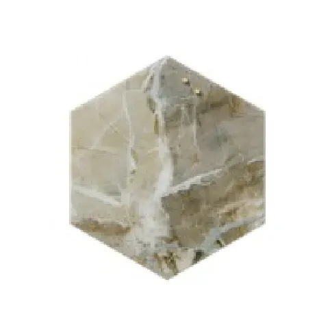 Bilde av best pris Magnetisk NAGA glastavle hexagon 42 cm beige marmor interiørdesign - Tavler og skjermer - Glasstavler