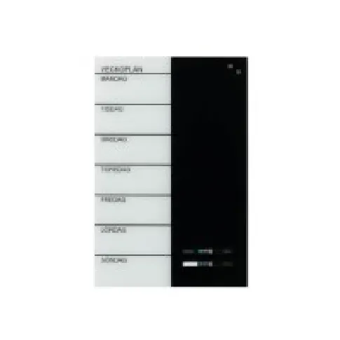 Bilde av best pris Magnetisk NAGA ugetavle i glas 40x60 cm - svensk tekst interiørdesign - Tavler og skjermer - Glasstavler
