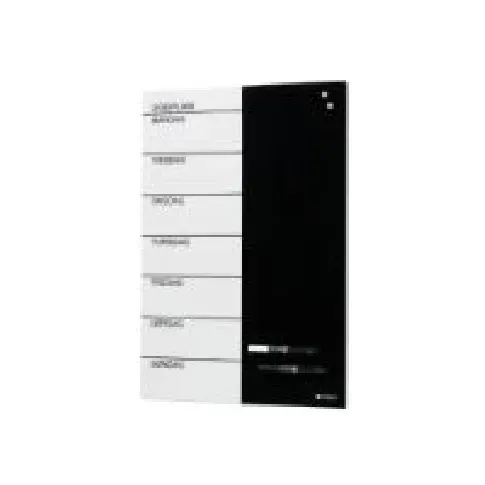 Bilde av best pris Magnetisk NAGA ugetavle i stål 60x40 cm - dansk tekst interiørdesign - Tavler og skjermer - Glasstavler