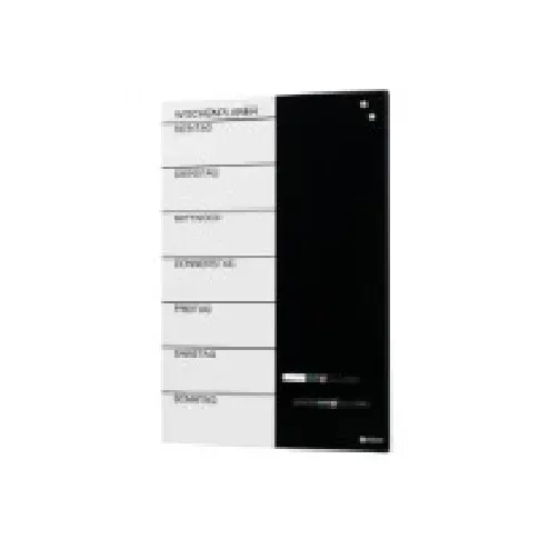 Bilde av best pris Magnetisk NAGA ugetavle i stål 60x40 cm - tysk tekst interiørdesign - Tavler og skjermer - Glasstavler